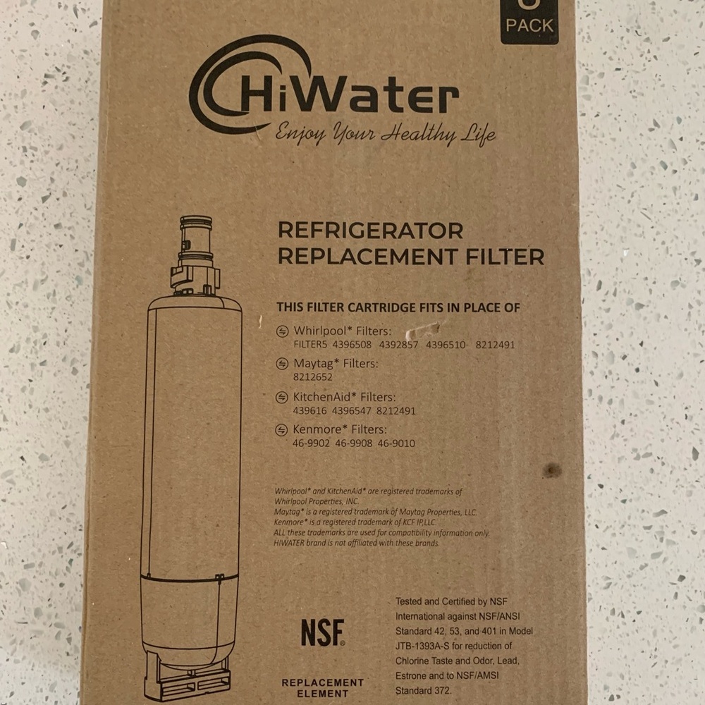New HiWater Refrigerator Replacement Filter 3 Pack